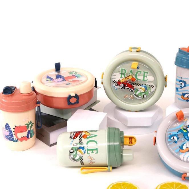Single-layer compartments lunch box, student creative, children's and girls' plastic lunch box full figure