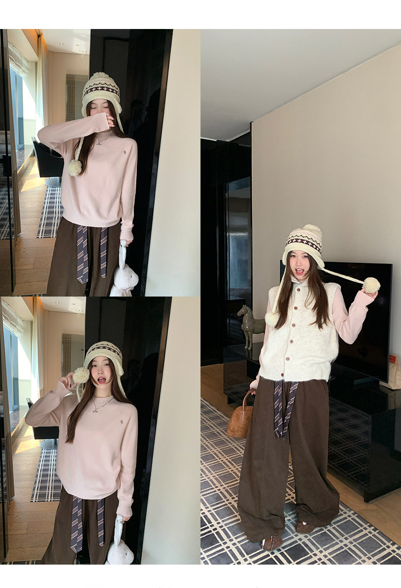 毛衣女秋冬2025新款无缝一体时髦洋气修身百搭显瘦针织上衣详情16