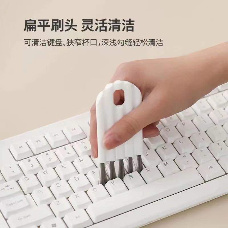 Bendable Lid Brush Kitchen Household Accessories Baby Bottle Thermos Cup Groove Slot Cleaning Multi-Functional Cleaning Brush details Picture