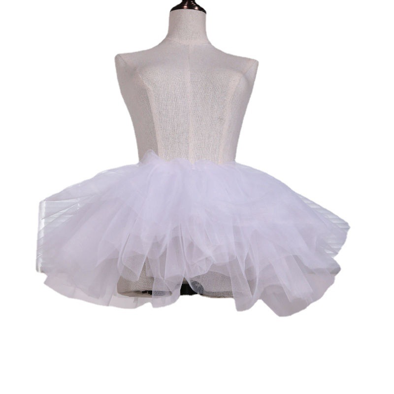 Skirt short lolita27cm multi-layer boneless soft yarn petticoat irregular can be worn outside the pondy cos with support inside Specification drawing