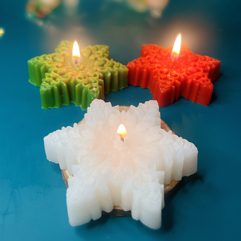 圣诞节大雪花/造型蜡烛/圣诞蜡烛产品图