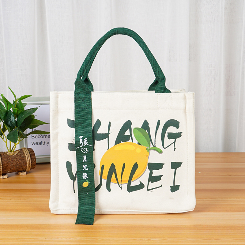 Customized creative canvas tote bags, ribbon canvas bags, logo advertisements, three-dimensional shopping bags, hand-held canvas bags details Picture