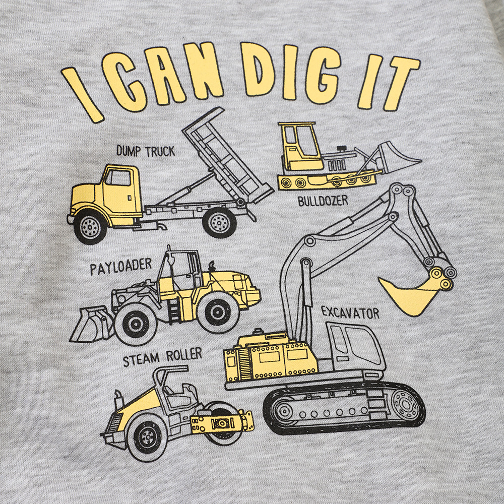 Autumn and winter 2011 children's round-neck hoodies with cartoon excavator prints, long-sleeved pullover hoodies in European and American style, children's clothing Application Scenario