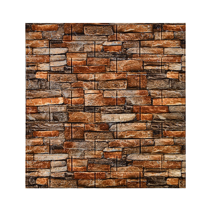 Wallpaper 3D Stereo Wall Pasted With Self-Adhesive Wholesale Foam Brick Decorative Stickers Trend Background Retro Wallpaper Item Picture