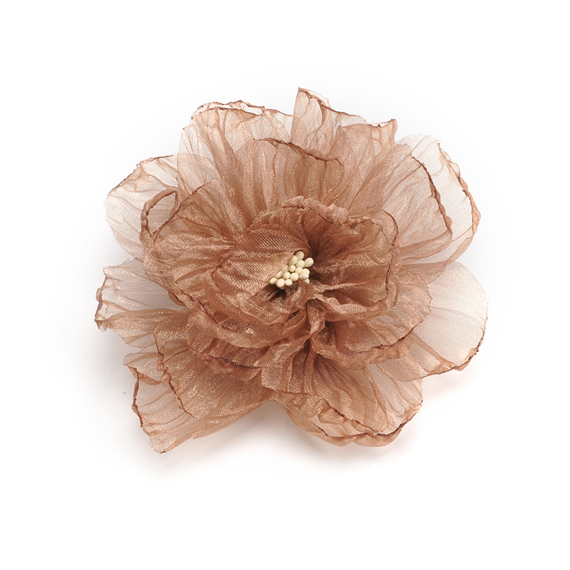 烧边花朵服装白底实物图