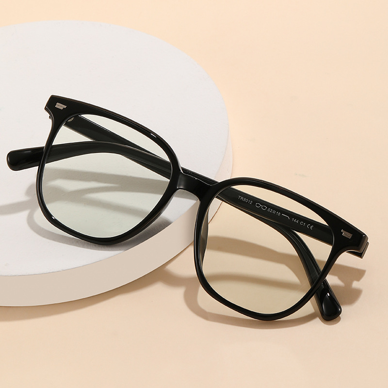 防蓝光抗辐射眼镜可配近视女8012韩版潮素颜神器圆脸黑框大框护眼