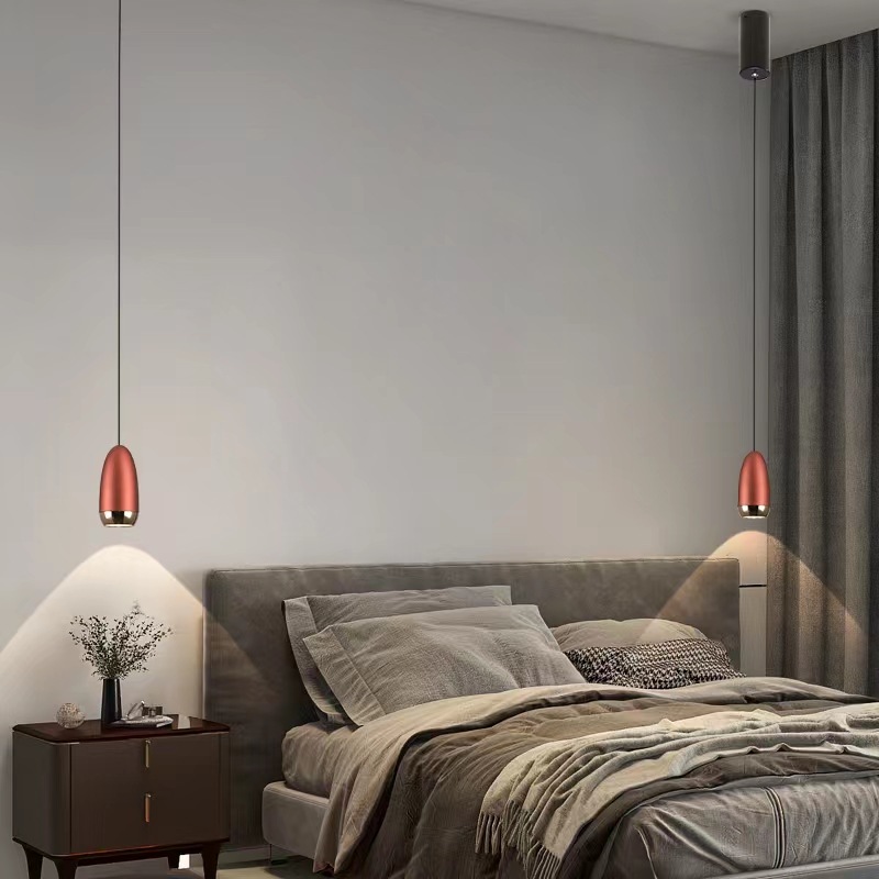 Post-Modern Hanging Line Single-Head Light And Shadow Adjustment Small Chandelier Nordic Bedroom Study Bedside Chandelier Restaurant Bar Specification drawing