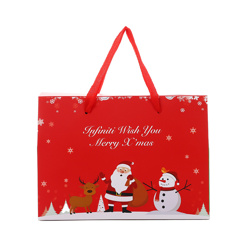 Christmas gift bags, Santa Claus snowman tote bags, gift bags, Christmas Eve paper bags, in-stock candy boxes Item Picture