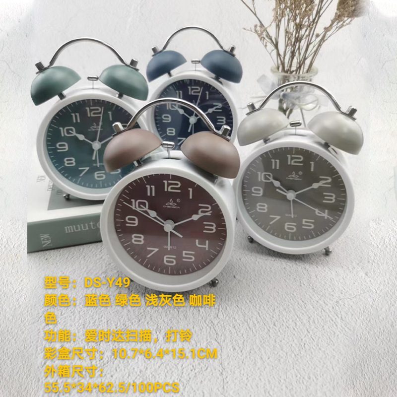 小闹钟学生可爱/闹钟/圣经/钟表桌面/led镜面钟细节图