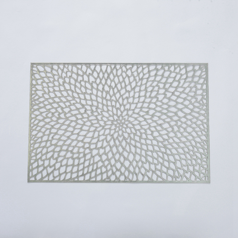 European Simple Rectangular Flower Hollow-Out Placemat Hotel Home Decoration Pvc Anti-Oil, Anti-Slip And Wear-Resistant Washable Table Mat Application Scenario