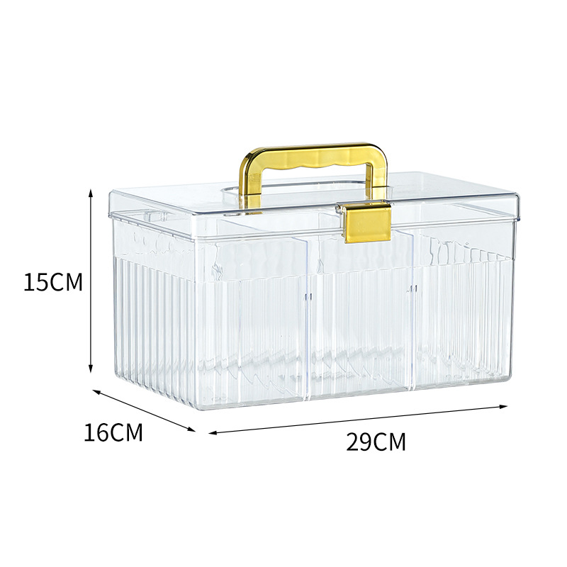 Wangshun family transparent medical kit small household medicine kit first aid kit medicine storage box large medical box cosmetic box Item Picture