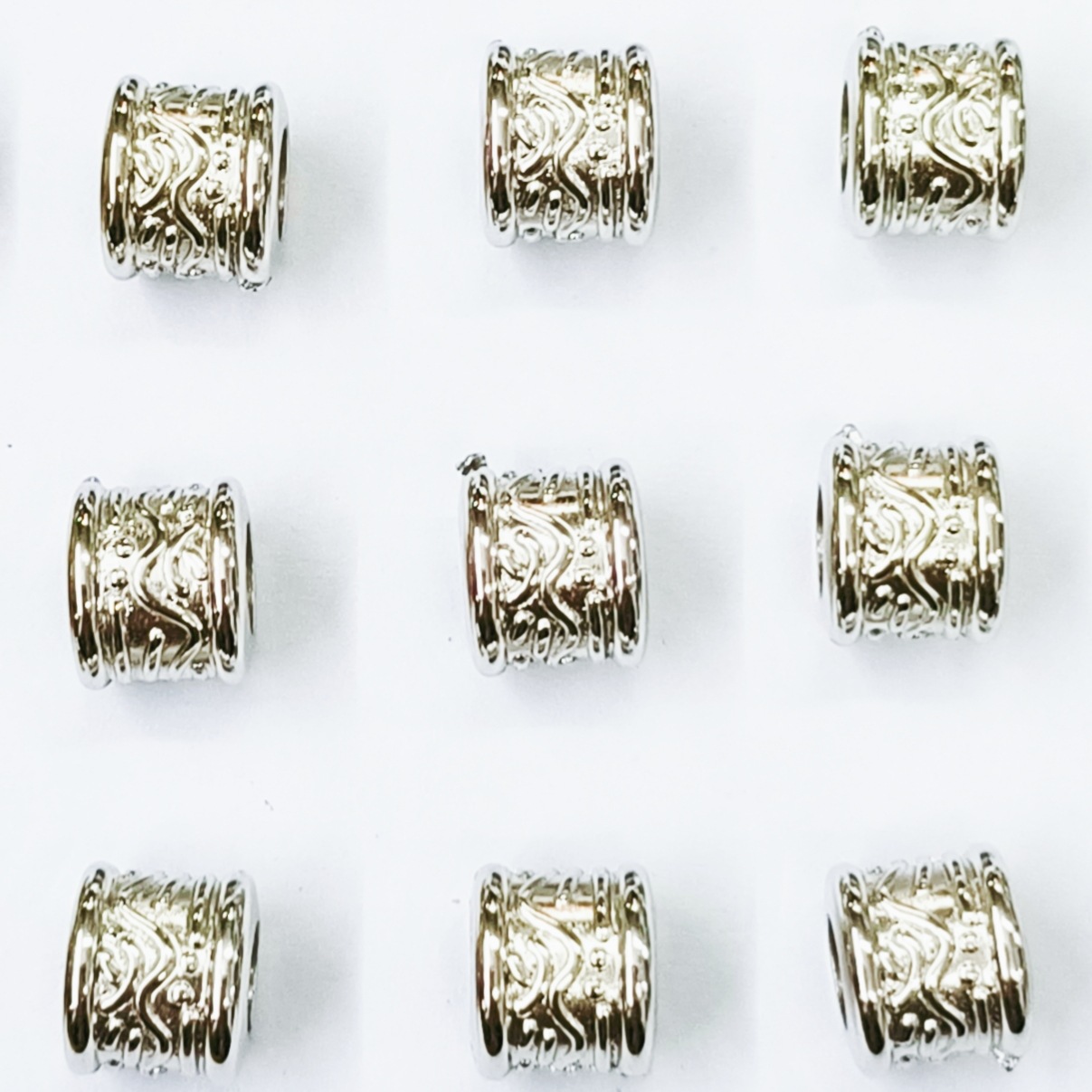 Panjiadora Ccb Large Hole Bucket Bead Bead Barrier Bead Handmade Diy Beaded Bracelet Accessory White K Kc Uv Bead 750 Item Picture