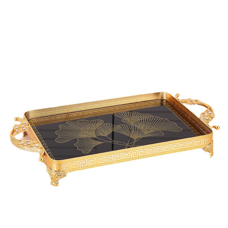 European Iron Art High-Grade Fruit Tray Home Living Room Coffee Table Candy Snacks Nuts Placed Tray Cake Dessert Table Item Picture
