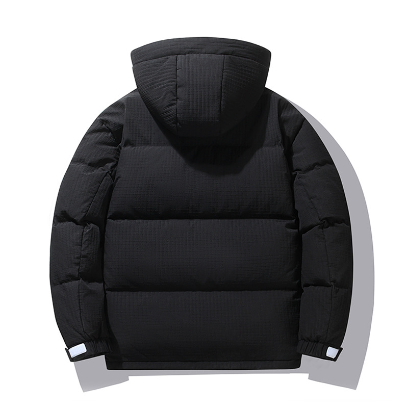 Cross-border 2024 men's down jacket, thick and warm bread jacket, loose short white duck down jacket details Picture