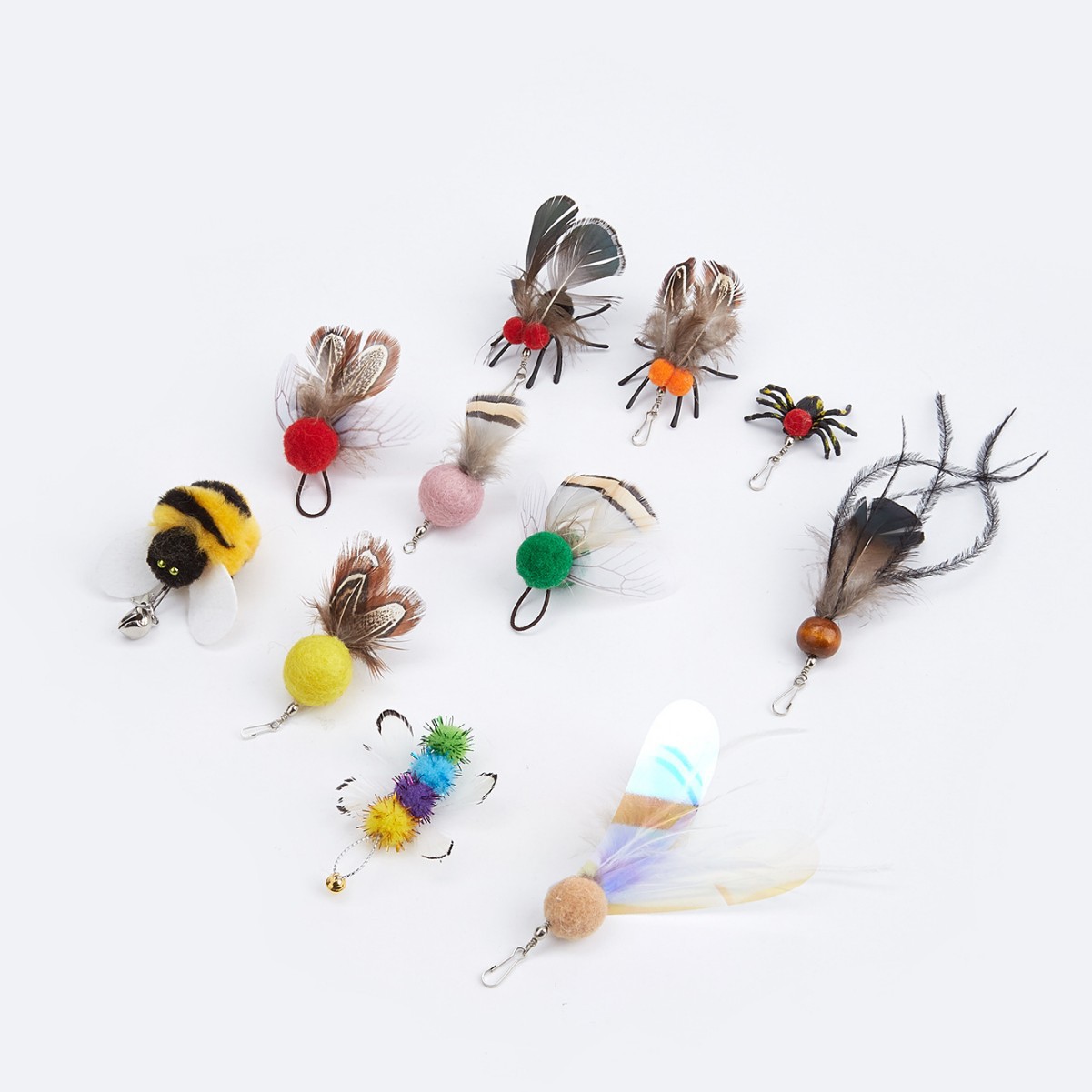 Cat toys, simulated insects, cat teaser, replacement head, essential boring toys for cats, cat teaser replacement head pet supplies Item Picture