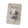 New Korean cartoon cute all-inclusive hair clip, children's fabric side wavy bangs clip, sweet rabbit hair clip for girls Item Picture