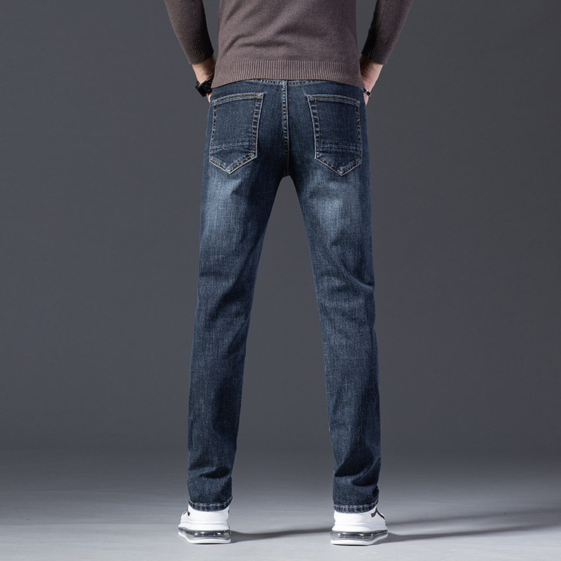 Men's casual long pants 2022 Spring and Autumn new style high-end business loose straight-leg slim autumn jeans for men Specification image