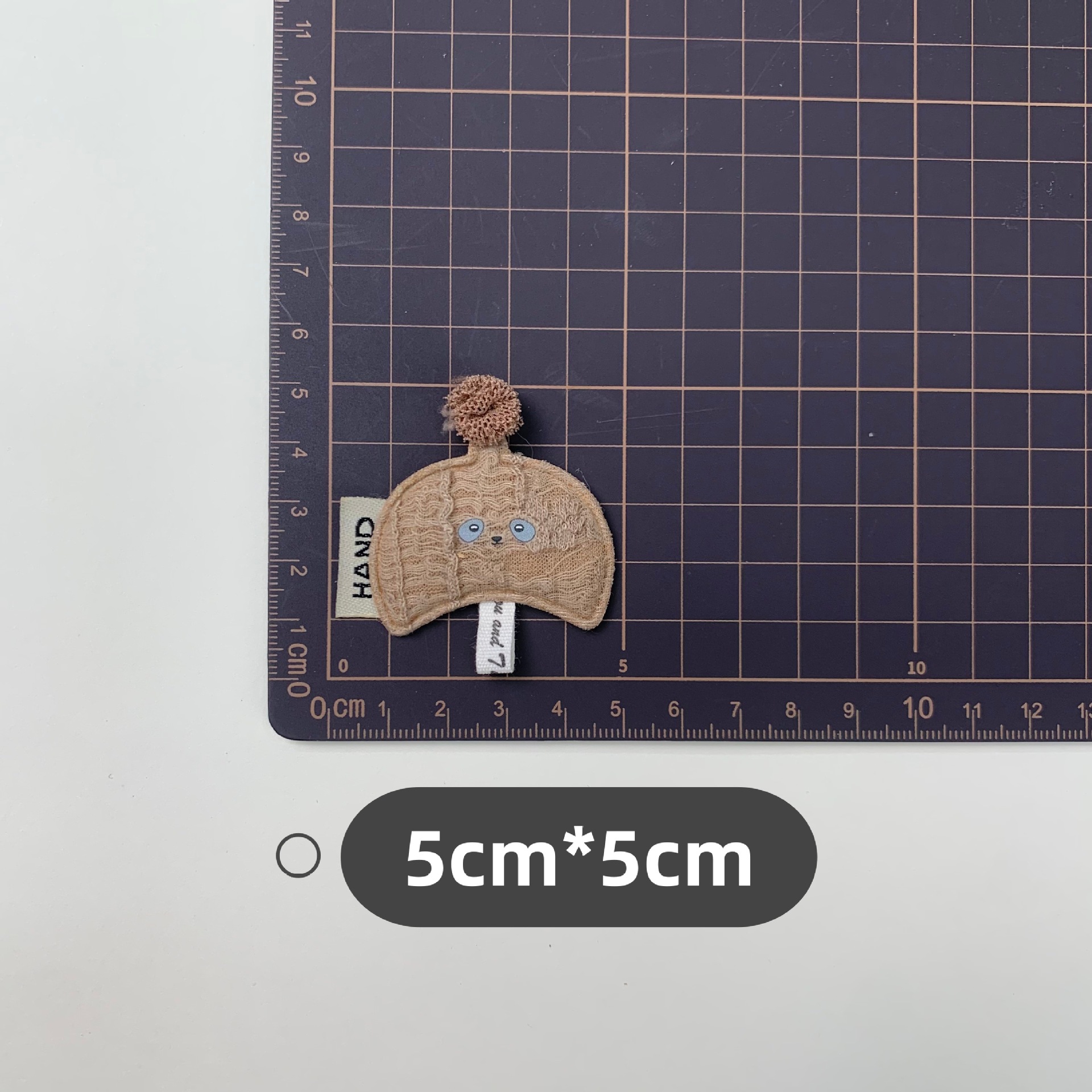 Creative knitted lace fabric stickers, pearl rabbit fur woolen hats, DIY handcrafted accessories, hair ornaments, brooches, accessory stickers Specification image