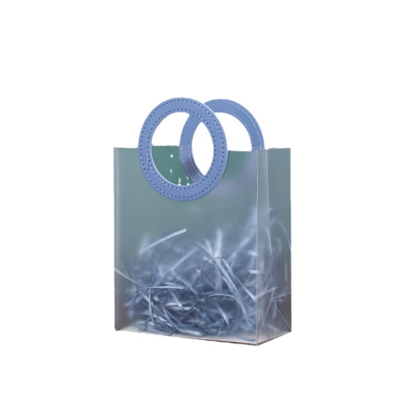 Ready-made PP handbags, high-end wedding gift bags, hand-held transparent gift bags, customized plastic handbags Item Picture