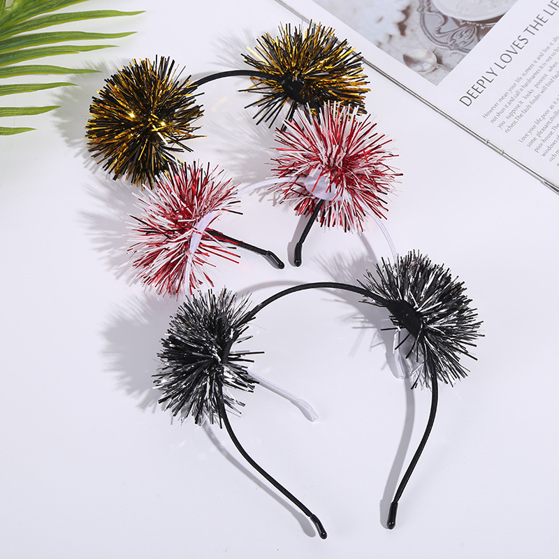 New creative silk color ribbon lovely children's decorative headband holiday party stage performance props hair accessories wholesale thumbnail
