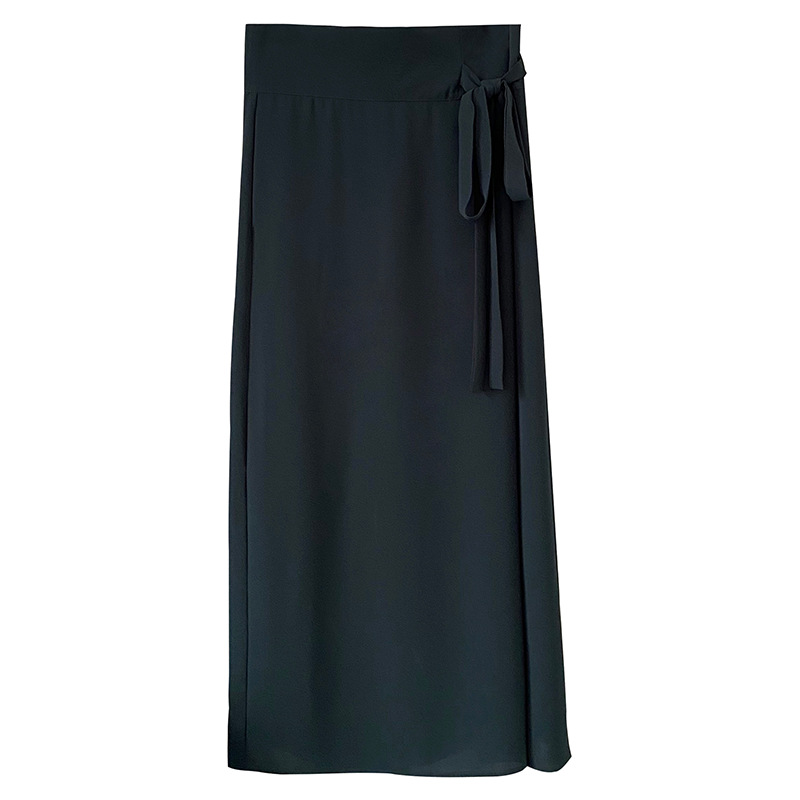 Tao Chuan Design sense strappy slimming high-waisted A-line skirt with A female drape solid color back slit body-hugging skirt 2116 Item Picture