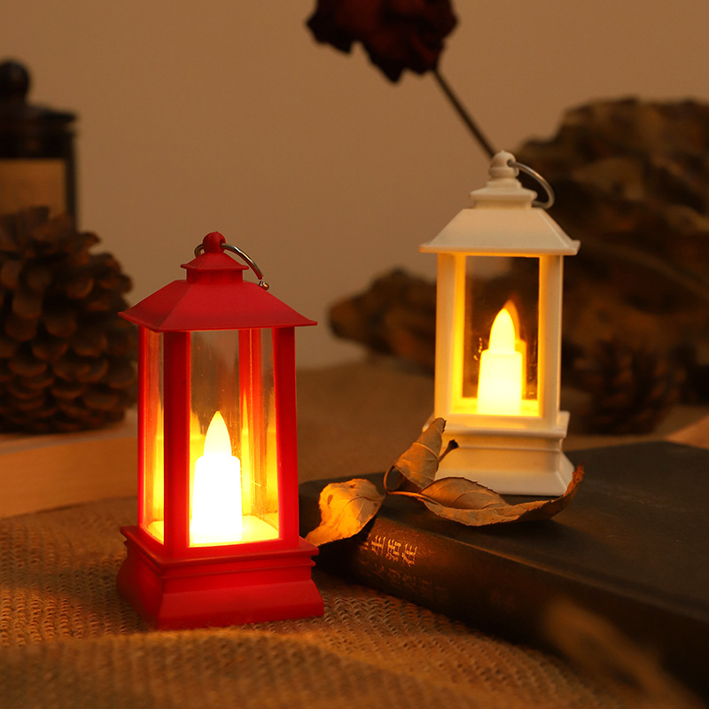 Halloween Small Wind Lamp Retro Mini Small Oil Lamp Plastic Led Electronic Candle Lamp Candlestick Decoration Manufacturers Direct Sales details Picture