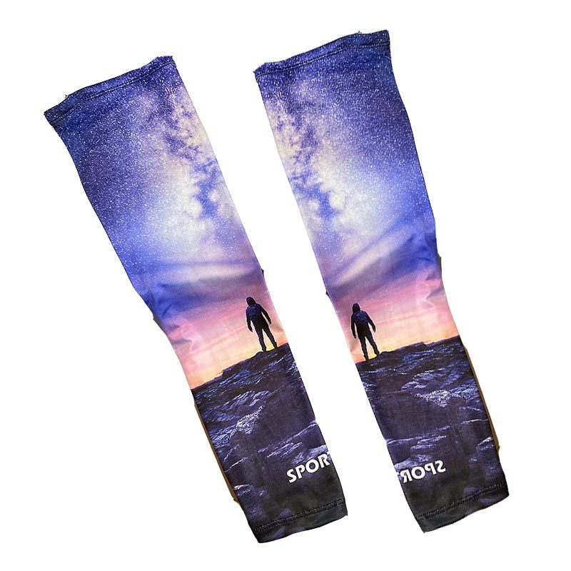 Sun protection sleeves, men's ice silk gloves, tattoo arm protection sleeves, sunshade sleeves, UV protection, cool summer cycling sleeves Item Picture