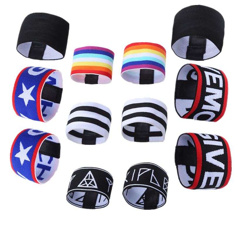 Red Chinese style sports wrist Kids sports small wrist guard basketball running text wrist band Hip Hop fitness band full figure