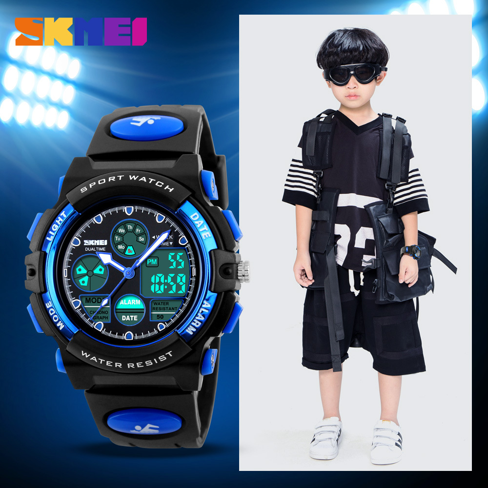 时刻美skmei儿童电子手表多功能运动表手表防水电子表学生表跨境详情图3