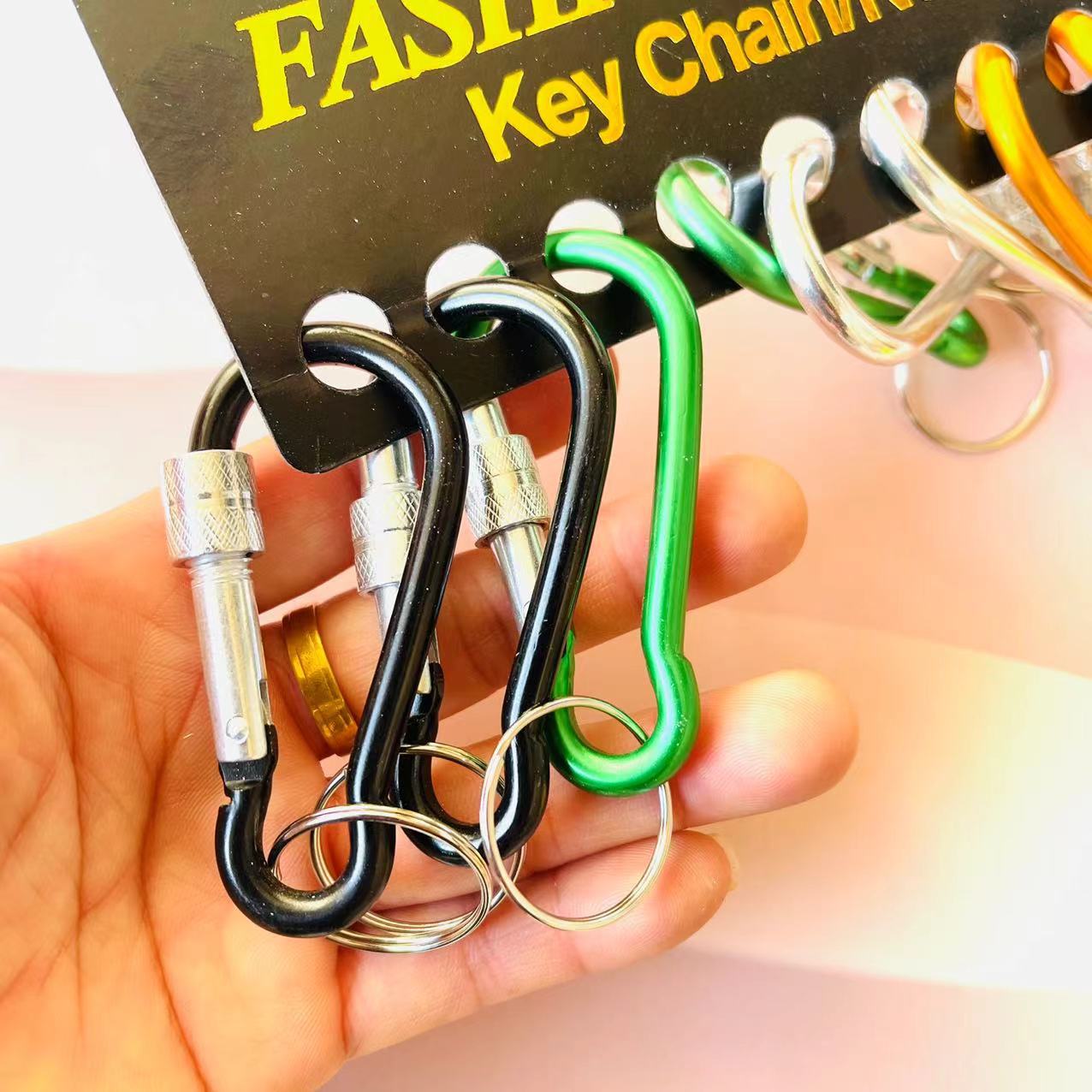 【 Zone 1-5 】 Mountain Climbing buckle 12/ pack 2400/ box 7 cm Mountain climbing buckle key chain Outdoor products Mountain climbing buckle key chain Small lock buckle Safety buckle 1 yuan supply Specification image