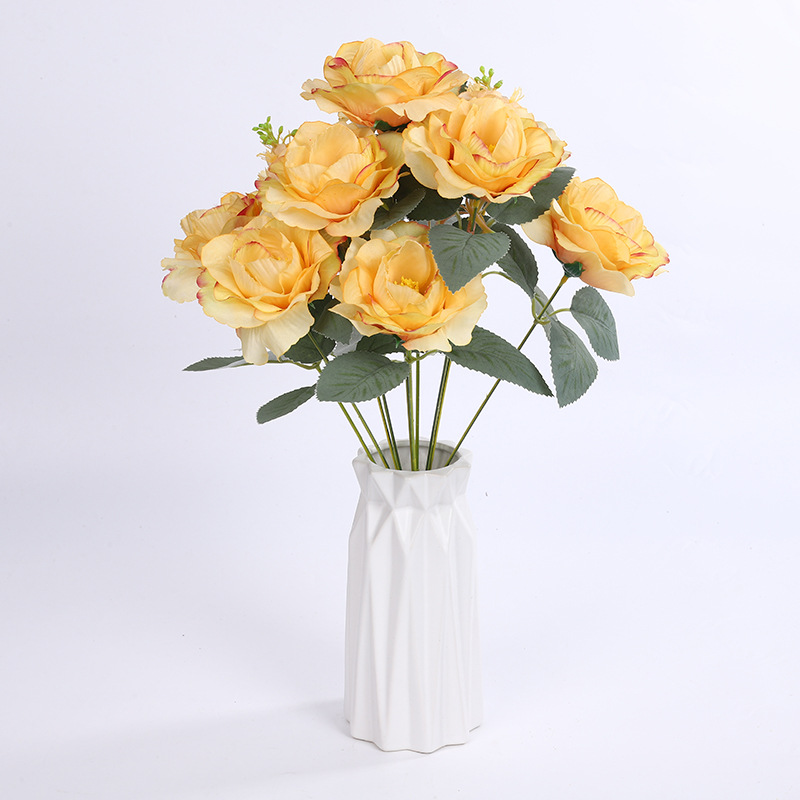 Artificial flowers, artificial roses, artificial flowers, hotel, home, living room, country style, classical photography props, decorative items, batch