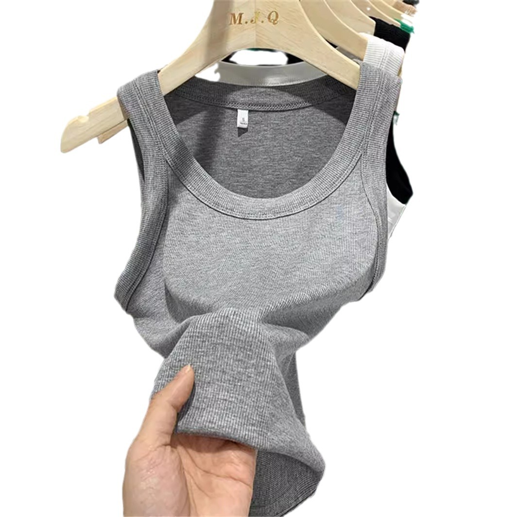 Women's Pure Cotton Spring And Autumn Winter With Yoga Sports Wide Shoulder Belt To Wear A Top Item Picture