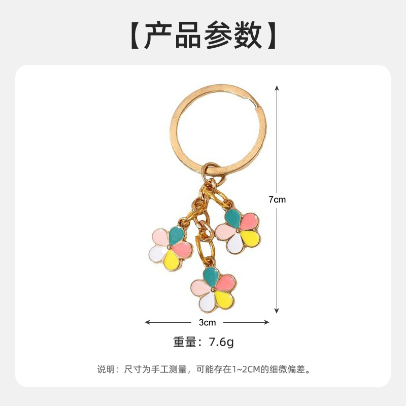Cross-border llavero colgante flores de colores bolsa colgante llave pequeño colgante amazon metal llavero wholesale Application Scenario