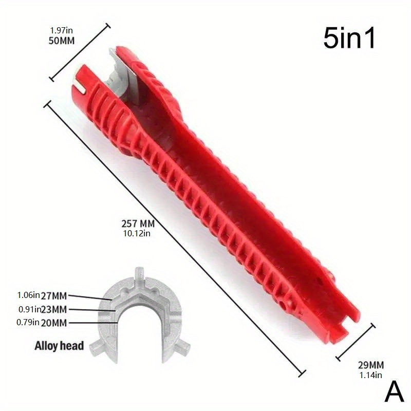 Bathroom Wrench Plumbing Installation Tool Multifunctional Household Water Pipe Faucet Angle Valve Sink Repair Removal Wrench Specification drawing