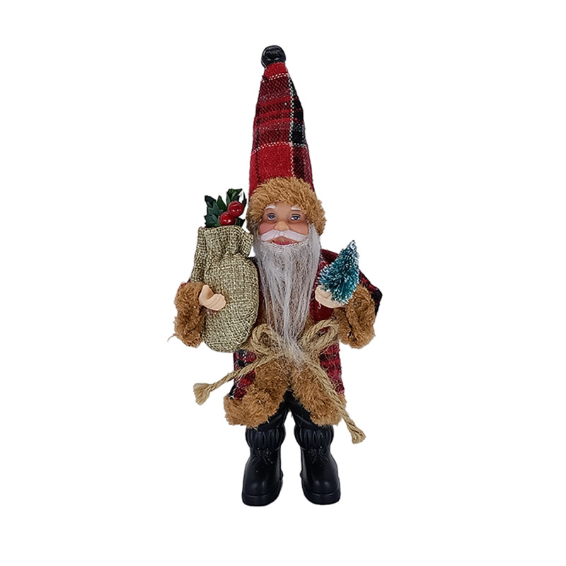 Cheung Chau Christmas Cross Border Spot Santa Claus Standing Old Man Decorated Christmas Tree Small Pendant Christmas Decorations Doll Application Scenario