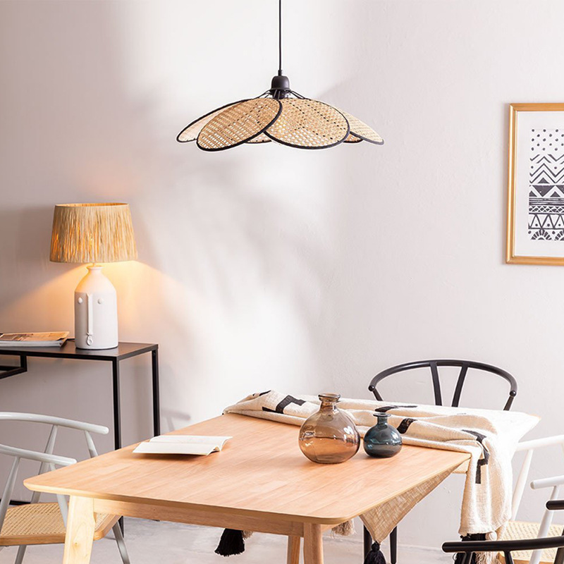 Wabi-Sabi Japanese Zen Rattan Lights Modern Simple Living Room Guest House Creative Designer Restaurant Rattan Art Chandelier Specification drawing