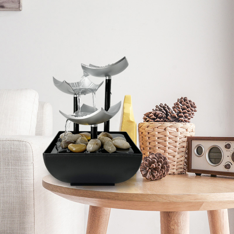 Living room, home, office, desktop, small fountain, wealth attraction, flowing water, decorative items, landscape ornaments, craft gifts Item Picture