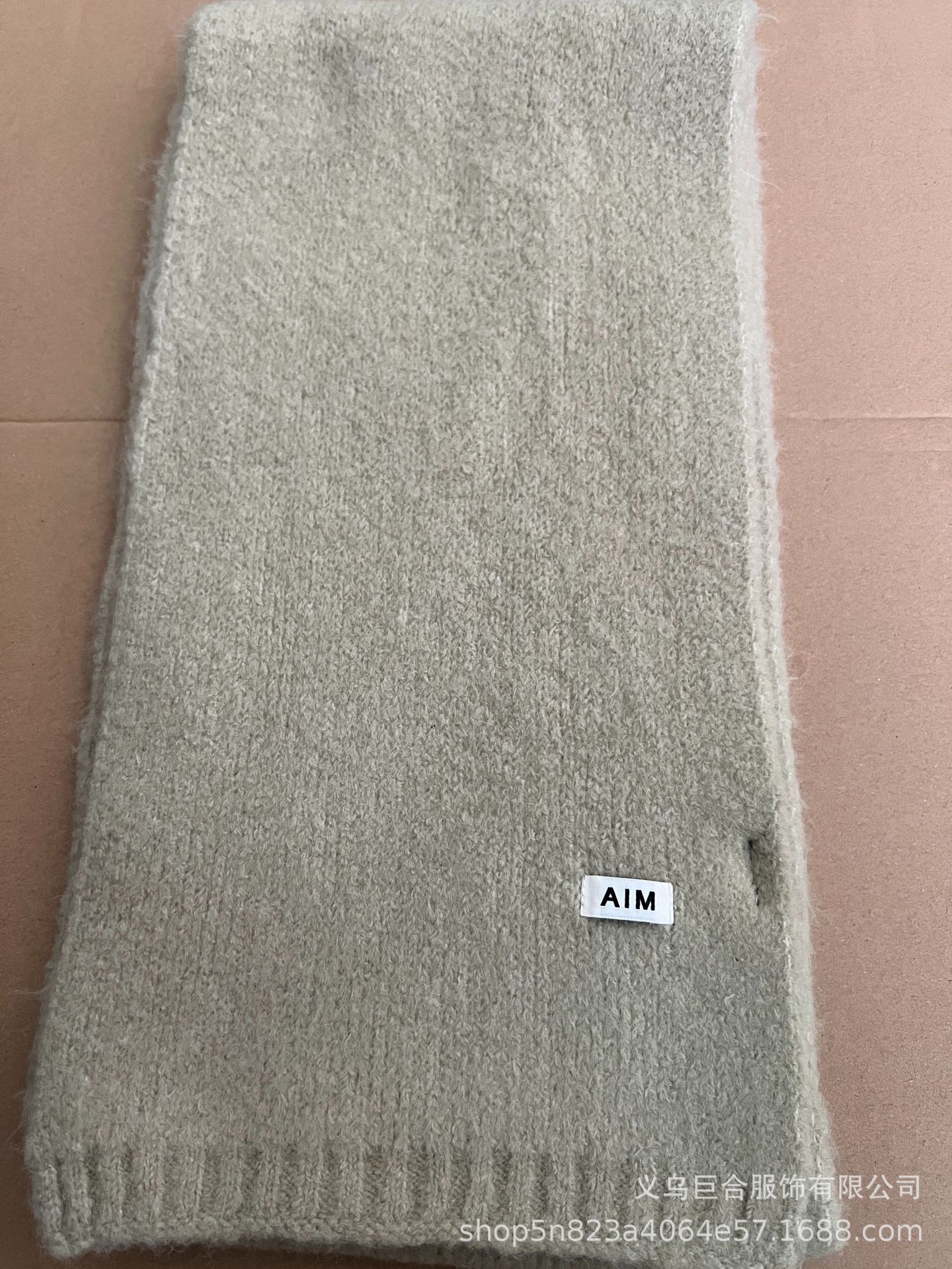 Web Red Bibbing Literary Korean Version Of Solid Color Wool Small Scarf 2023 New Autumn And Winter Female Ins Tide Specification drawing