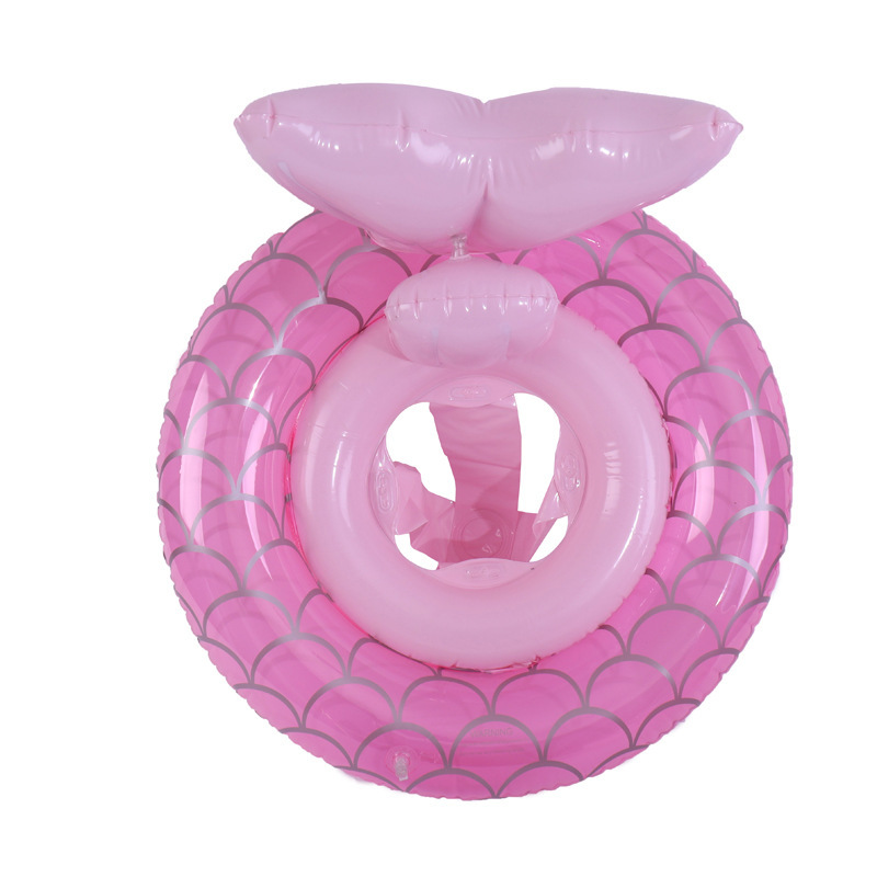 Ins With Covered Mermaid Children's Trouser Loops Fishtail Baby Split Swim Ring Double Air Bag Kids Seat Wholesale Item Picture