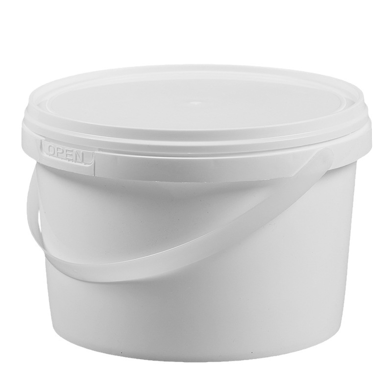 Manufacturer's plastic buckets, transparent storage buckets, packaging buckets, round buckets with LIDS, small buckets, lightly sealed buckets, pp small white buckets, water buckets Item Picture