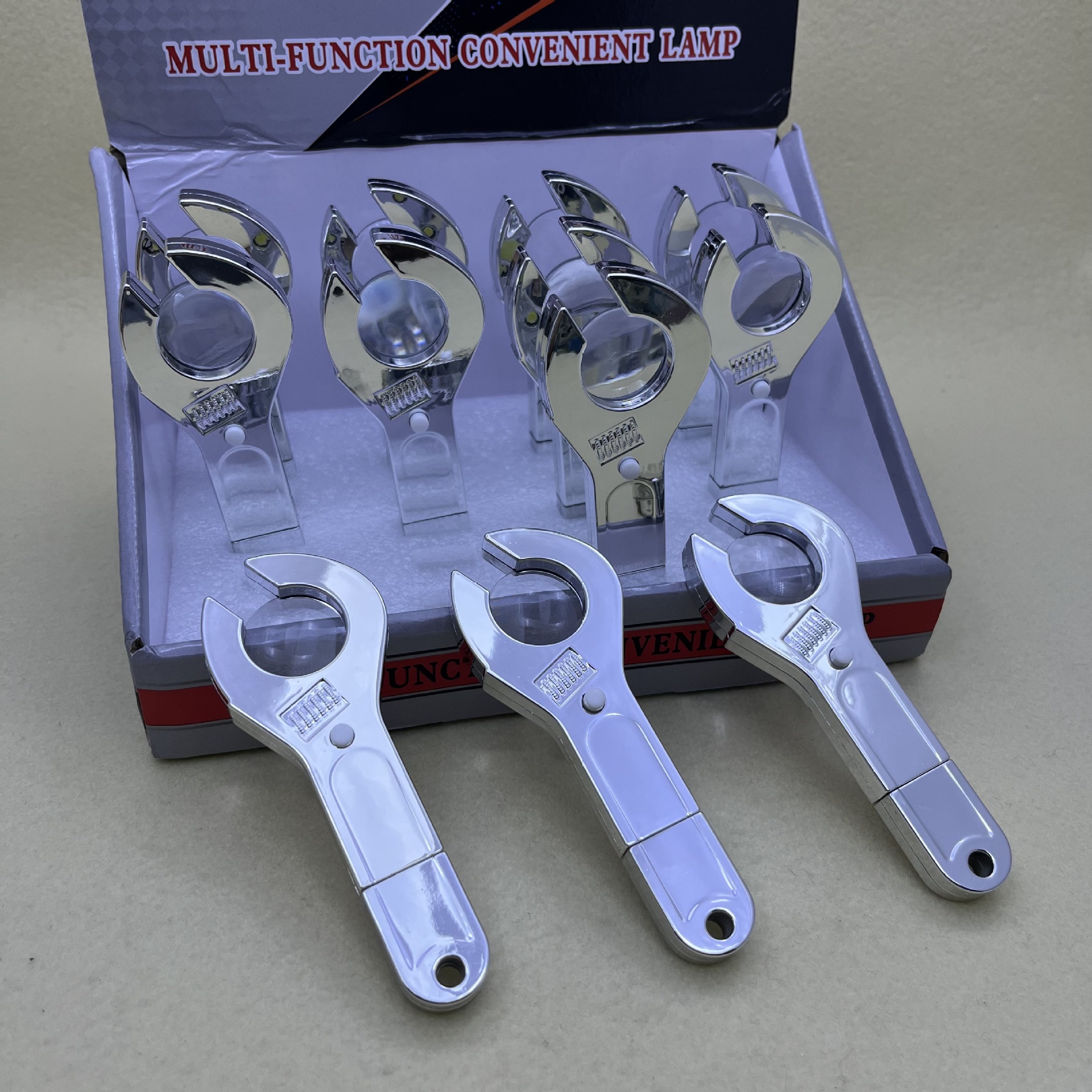 118# New 10x wrench model, 5 LED lights, USB rechargeable high-end high-magnification and high-definition magnifying glass