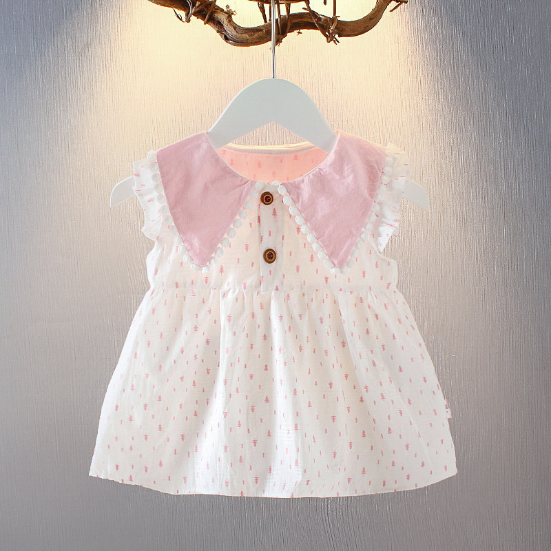 A free shipping summer dress for girls, a stylish Korean-style baby princess dress, a summer halter dress, a one-year-old baby dress Item Picture