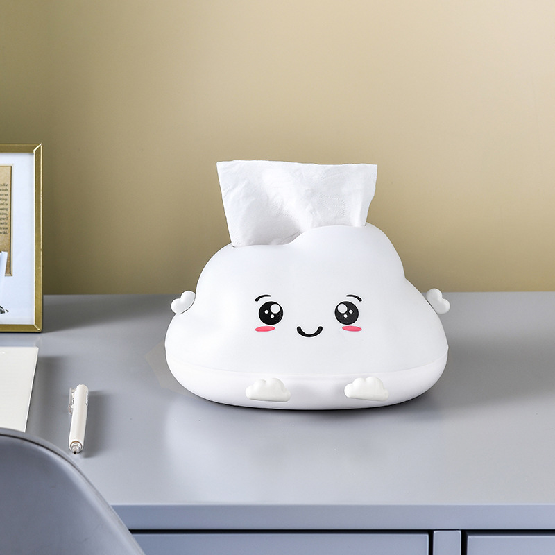 Creative Cloud Tissue Box Home Living Room Paper Box High-End Bedroom Table Cute Paper Box Decoration Advanced Sense Specification drawing
