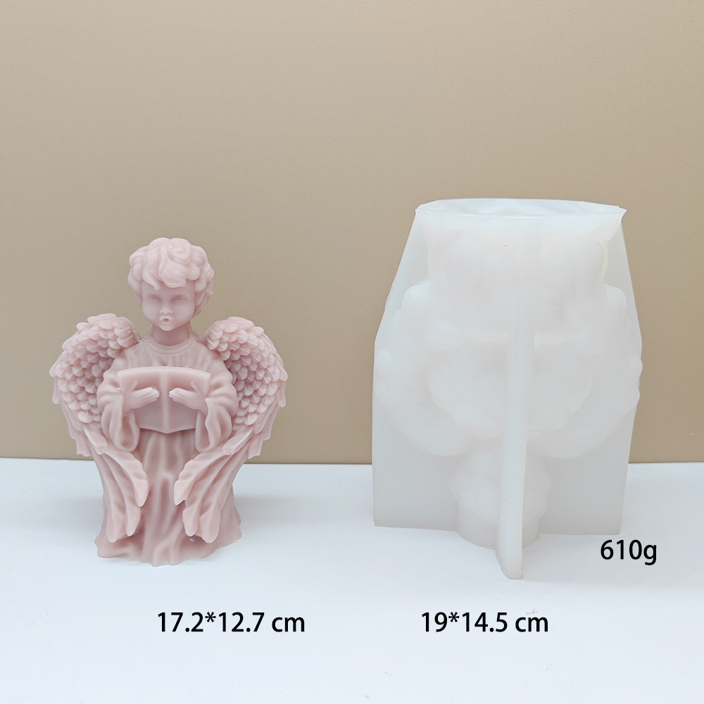 Cute angel candle mold DIY Angel Boy home scented gypsum decoration cross-border bestseller Specification image