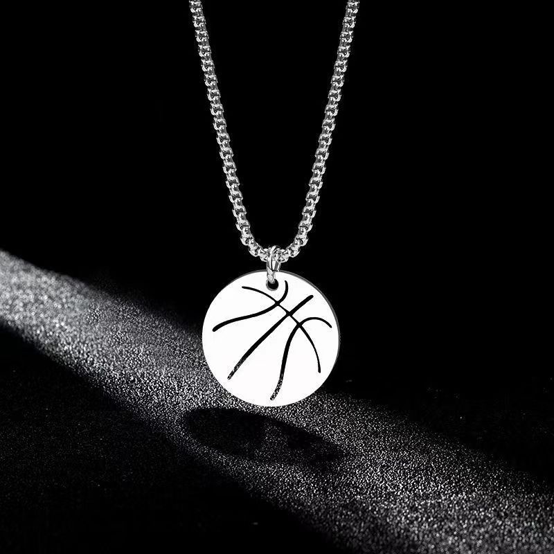 hiphop street personality titanium steel children's necklace, men's trendy and versatile fashion, simple accessories for street dance shows, women Specification image