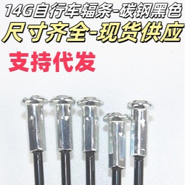 黑色14g自行车辐条14号山地车辐条45#钢丝折叠车车条电动车车条