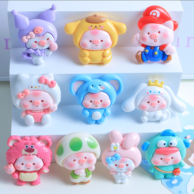 Daka Piggy Costume diy Cream Glue homemade fridge magnets, water cup stickers, decorative materials, resin accessories Specification image