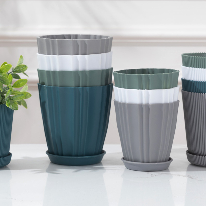 Tabletop Flower Bed Potted Garden Office Greening Planting Balcony Decoration Vase Flower Pot Plastic Wholesale Specification drawing