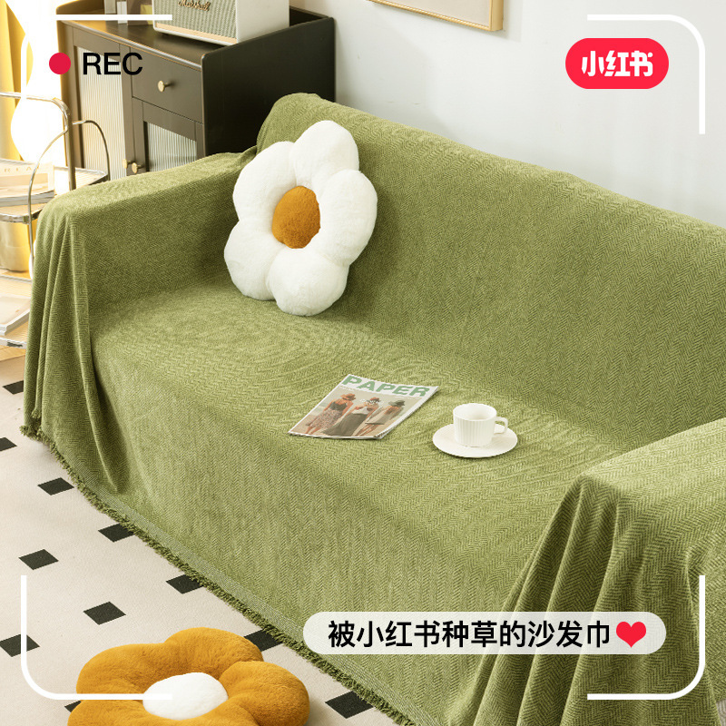 沙发套/沙发套压花/米白色沙发布/沙发套件/沙发垫产品图