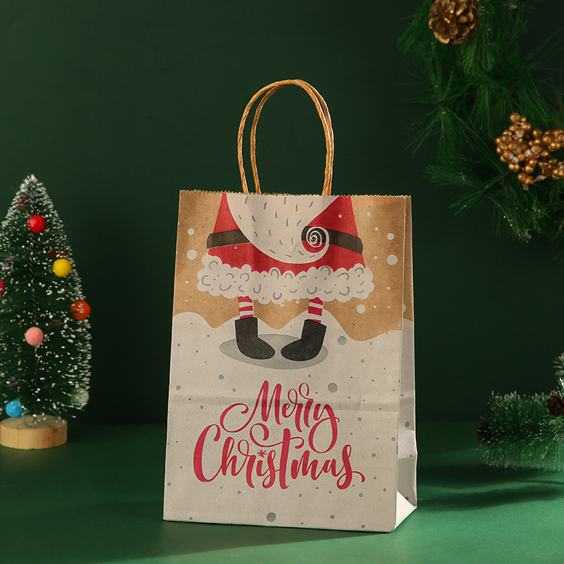 现货供应派对/圣诞牛皮纸袋/手提式礼品袋产品图